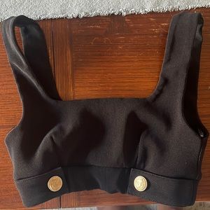 Zara black crop top